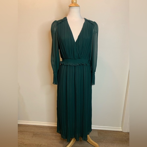 Zara Dark Green Long Sleeve Dress - Picture 3 of 7